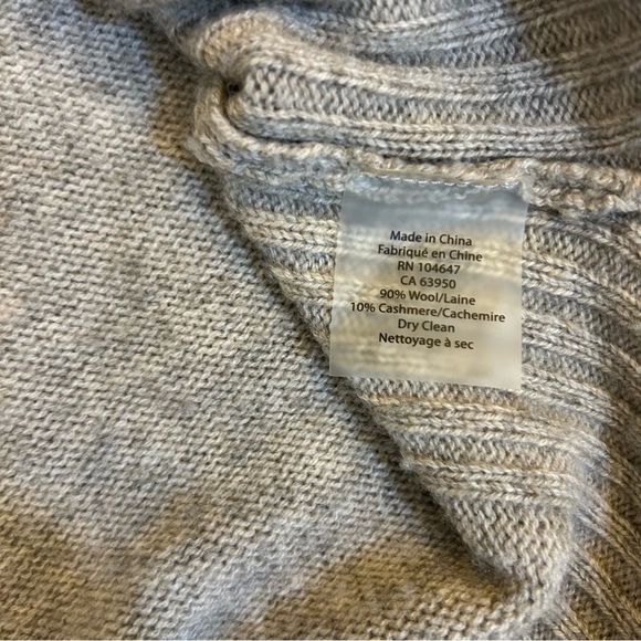 Kinross Cashmere Gray Wool Cashmere Longline Cardigan Old Money Preppy - Picture 7 of 7